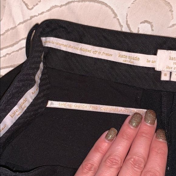 NWOT Kate Spade black stretch ankle pants. - Picture 4 of 6